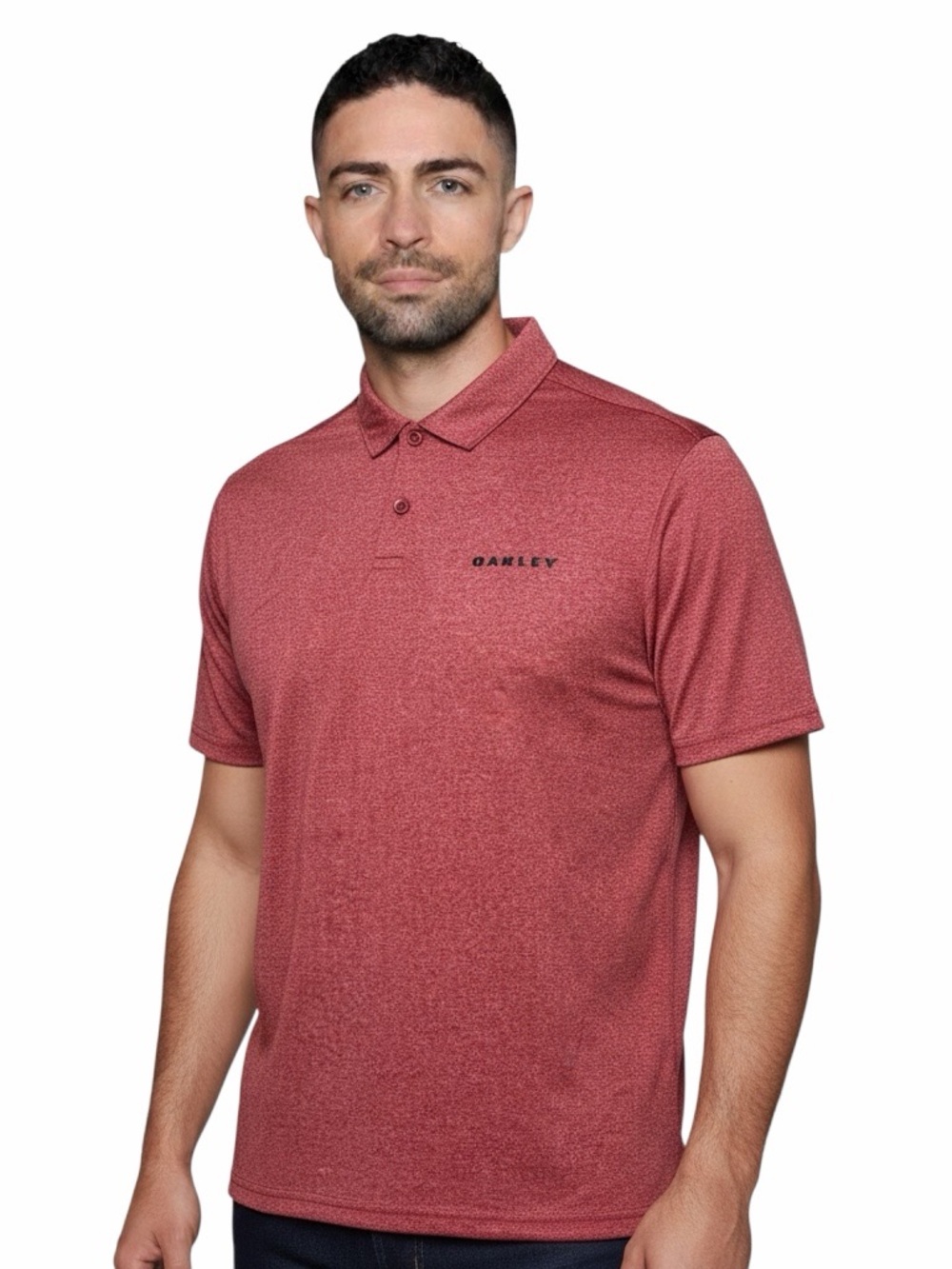 Oakley Polo Shirt Mens 2XL Red Hydrolix Performance Short Sleeve Golf Athletic